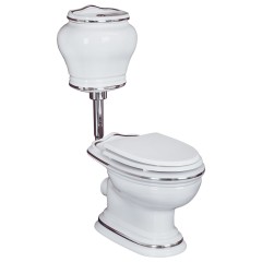 MILADY Комплект унитаз напольный декор D2 платина вып.в стену, бачок низкий, кнопка хром(БЕЗ КРЫШКИ)