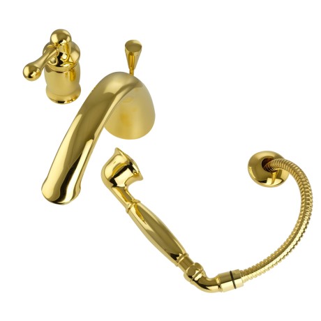 MAYA См-ль на борт ванны моноком., на 3 отв., золото