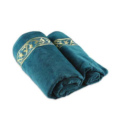 MAGNAT Набор из 2-х полотенец: 100х150, 50х90 см, 100% хлопок, цвет: зеленый