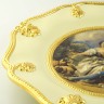 BAROQUE Тарелка с декором диам.31 см, керамика, цвет кремовый, декор золото