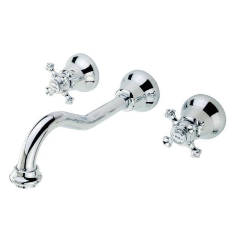 PRESTIGE См-ль д/раковины скрытого монтажа настенный, донный клапан "click-clack", хром