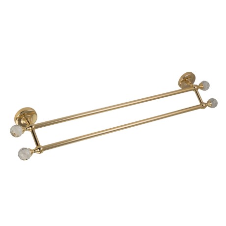 AMERIDA Полотенцедержатель двойной, L60 см, золото/Crystal