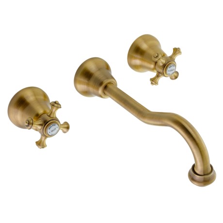 PRESTIGE См-ль д/раковины скрытого монтажа настенный, донный клапан "click-clack", бронза