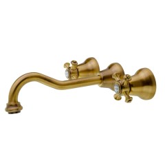 PRESTIGE См-ль д/раковины скрытого монтажа настенный, донный клапан &quot;click-clack&quot;, бронза