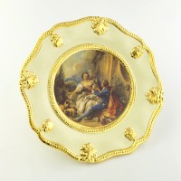 BAROQUE Тарелка с декором диам.23,5 см, керамика, цвет кремовый, декор золото