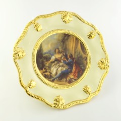 BAROQUE Тарелка с декором диам.23,5 см, керамика, цвет кремовый, декор золото