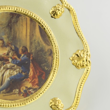 BAROQUE Тарелка с декором диам.23,5 см, керамика, цвет кремовый, декор золото
