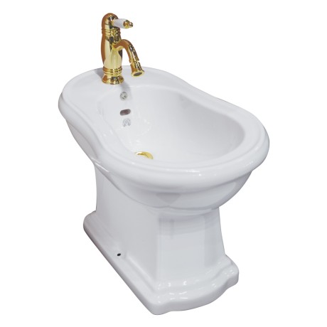 BELLA Биде напольное, белая керамика