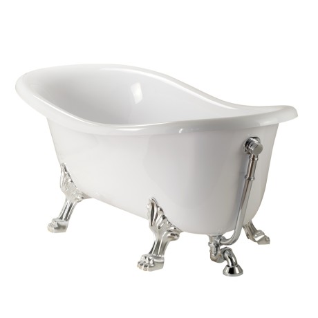 BELLA Ванна 170x80xH74 см. на лапах "LEONE" LUX, белая, слив/перелив хром