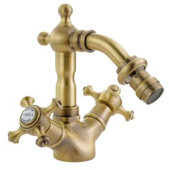 PRESTIGE См-ль д/биде излив &quot;змейка&quot;, донный клапан &quot;click-clack&quot;, бронза