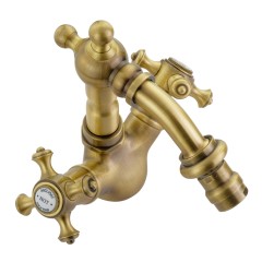 PRESTIGE См-ль д/биде излив &quot;змейка&quot;, донный клапан &quot;click-clack&quot;, бронза