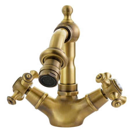 PRESTIGE См-ль д/биде излив "змейка", донный клапан "click-clack", бронза