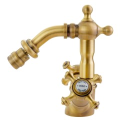 PRESTIGE См-ль д/биде излив &quot;змейка&quot;, донный клапан &quot;click-clack&quot;, бронза