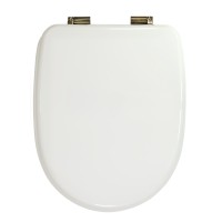 GIANETA Крышка/сиденье унитазa, с системой Microlift, цвет белый/бронза