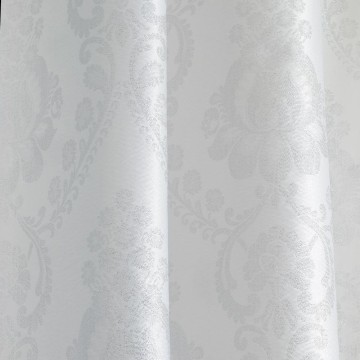 Штора для ванной Migliore 26640 узор Барокко 180x200 см серебро