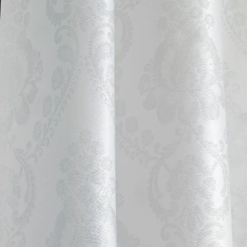 Штора для ванной Migliore 26640 узор Барокко 180x200 см серебро
