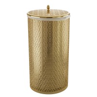 COMPLEMENTI Корзина для белья ажурная 44 литра, D31, H63 cm, золото