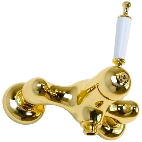 OXFORD Душевой настенный гарнитур (см-ль д/душа/колонна ARCO/верхний душ/шланг/ручной душ),золото