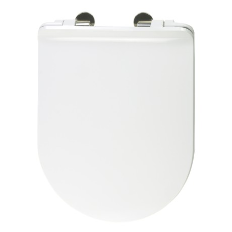 JOY  Крышка/сиденье унитаза Standart, с системой Microlift, белая, петли хром