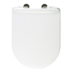 JOY  Крышка/сиденье унитаза Standart, с системой Microlift, белая, петли хром