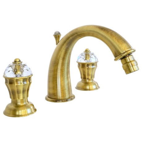 KORONA См-ль д/биде, на 3 отв., ручки SWAROVSKI, бронза (NEW)