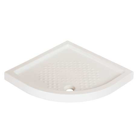 Поддон душевой, угловой, низкий R90хH07 см, керамика белая