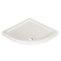 Поддон душевой, угловой, низкий R90хH07 см, керамика белая