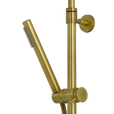 ERMITAGE MINI Душевой настенный гарнитур с верхним душем d 200 мм.(шланг, ручной душ), бронза