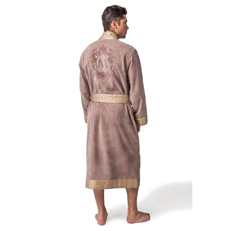 TESORO Халат банный, 100% хлопок, цвет: капучино, размер: 50-52