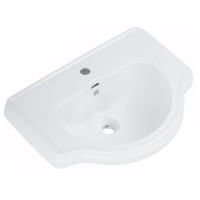 BELLA Раковина накладная 62х46 cm, белая керамика