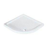 Поддон душевой, угловой, низкий R80хH07 см, керамика белая