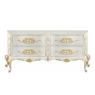 Тумба Migliore Virginia 30697 Lacatto Bianco, ручки золото