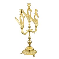 LUXOR Подсвечник тройной, H45xL25 см, золото