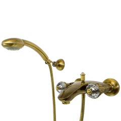 KORONA См-ль д/ванны внешний, ручки SWAROVSKI, бронза (NEW)