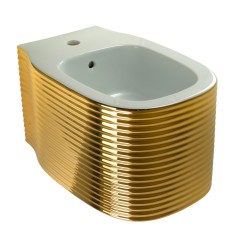 MARE  Биде подвесное, керамика белая/декор золото