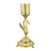 LUXOR Подсвечник одинарный, H35 см, золото