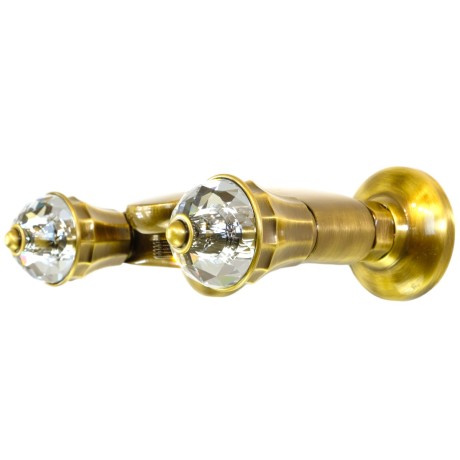 KORONA См-ль д/душа внешний, выход М1/2", ручки SWAROVSKI, бронза (NEW)
