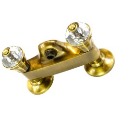 KORONA См-ль д/душа внешний, выход М1/2&quot;, ручки SWAROVSKI, бронза (NEW)