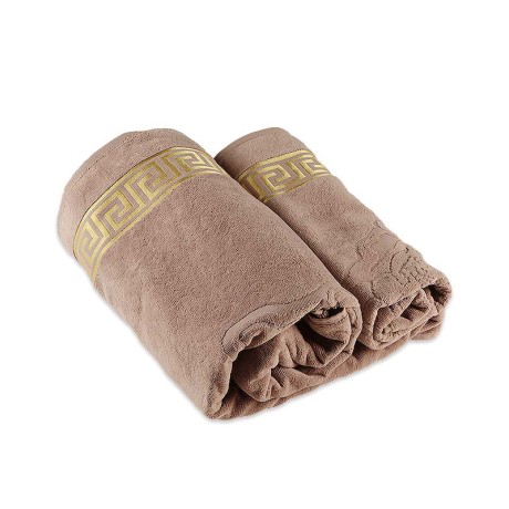 TESORO Набор из 2-х полотенец: 100х150, 50х90 см, 100% хлопок, цвет: капучино