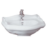 BELLA Раковина тюльпана 55 см, белая керамика