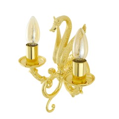 LUXOR Светильник настенный двойной, (малая розетка), золото