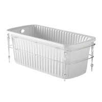 OLIVIA CONSOLE Ванна 174x83хH66 см. белая, панель белая, консоль, слив/перелив хром