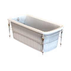 OLIVIA CONSOLE Ванна 174x83хH66 см. белая, панель белая, консоль, слив/перелив хром