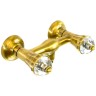 KORONA См-ль д/душа внешний, изогнутый, выход М1/2", ручки SWAROVSKI, бронза (NEW)