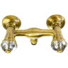 KORONA См-ль д/душа внешний, изогнутый, выход М1/2", ручки SWAROVSKI, бронза (NEW)