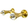 KORONA См-ль д/душа внешний, изогнутый, выход М1/2", ручки SWAROVSKI, бронза (NEW)