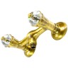 KORONA См-ль д/душа внешний, изогнутый, выход М1/2", ручки SWAROVSKI, бронза (NEW)