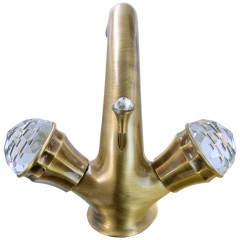 KORONA См-ль д/раковины, ручки SWAROVSKI, бронза (NEW)