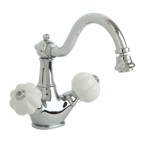 OLIVIA См-ль д/биде, донный клапан "click-clack", бел./хром