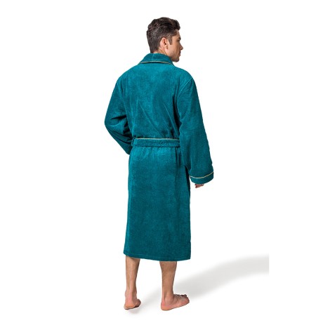DOLCE BAGNO Халат банный, 100% хлопок, цвет: зеленый, размер: 46-48